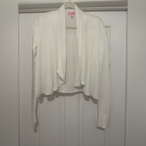 Lilly Pulitzer White Draped Sweater!